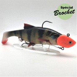 leurre souple 3D river roach coloris perche armé de 7 à 23 gr