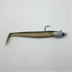 Nitro slim shad 15 cm couleur ayu monté sur une tête plombée Prêtapêcher en 30 grammes.