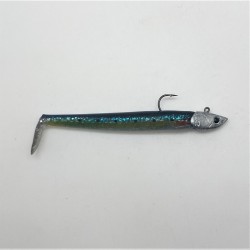 Le Nitro slim shad 11 cm coloris sardine sont monté sur une tête plombée de 10 g.