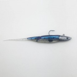 Le leurre souple Magic Swing Tail en 13 cm est monté sur des têtes plombées Prêtapêcher en 7g, 10g, 15, 20g, 25g, 30g et 35g.