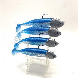 Nat Shad bleu translucide pailleté 130 de chez Powerline 35-45-55-75 g