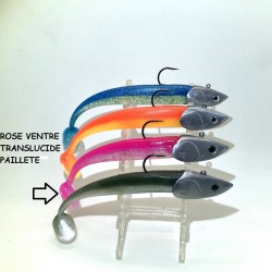 GTS 150 rose ventre translucide paillete