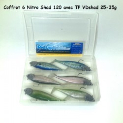 Coffret 6 nitro shad120  Illex jelly shad, sand eel, green sprat
