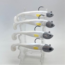 Magic slim shad 105 Pearl Bone monté sur tp shad 10-15-20-25 g