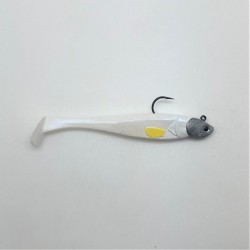 Magic slim shad 105 Pearl Bone monté sur tp shad 10